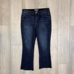 Democracy 10 Ab"solution Dark Indigo High Rise Itty Bitty Bootcut Jeans READ